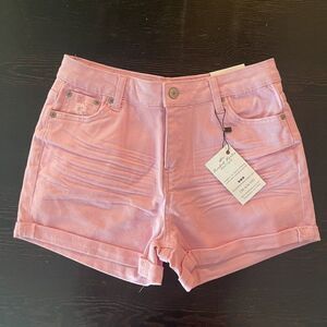 Love Tree Women's Pink High Waist Stretch Denim Shorts M, NWT